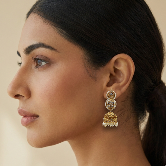 Aarohi Kundan Zumka Earrings