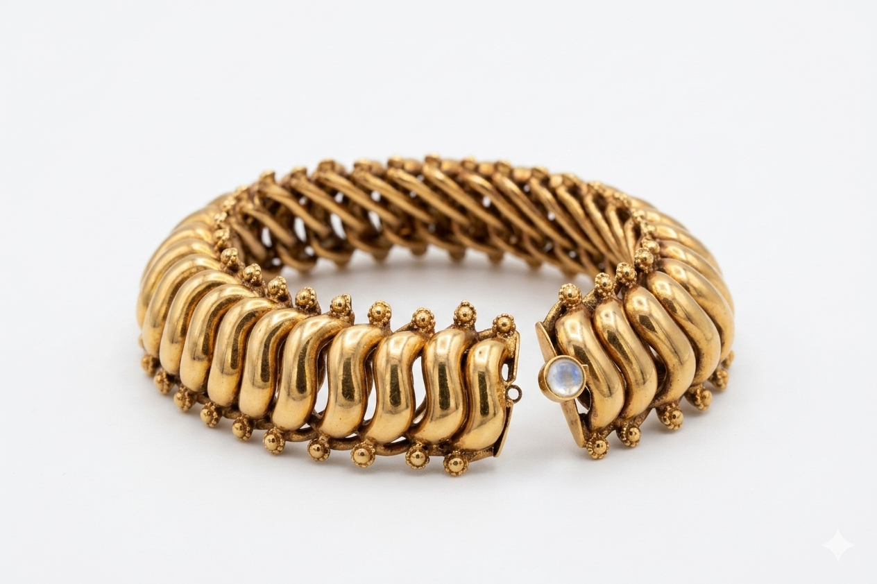 Shindeshahi bracelet styled with Maharashtrian bridal jewellery — Jija