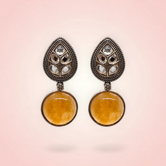 Oxidized Drop Earrings