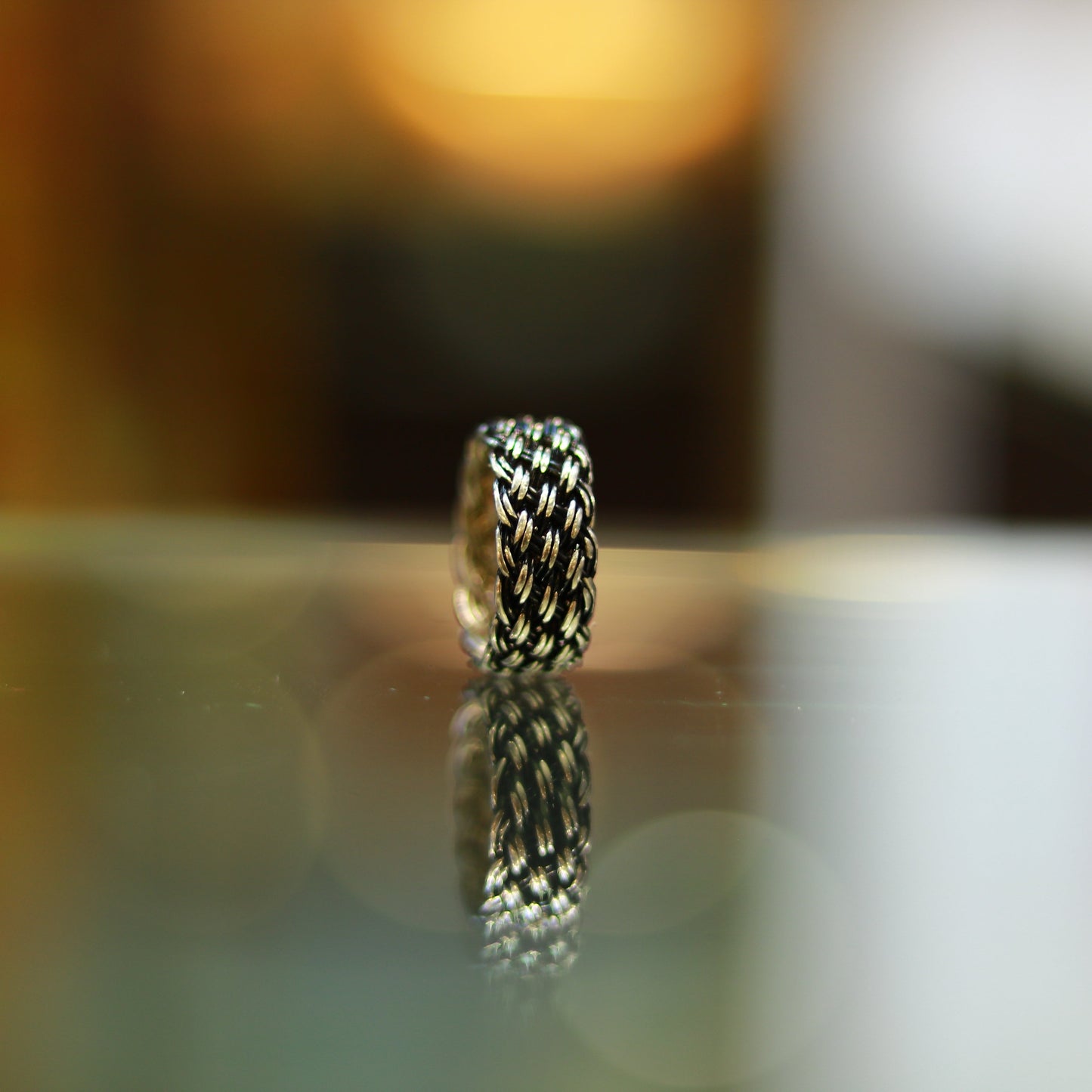 92.5 Sterling Silver Thread Band Ring
