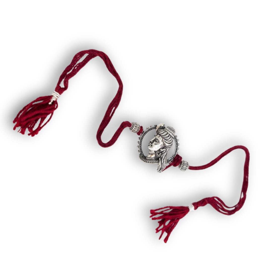 Shiva Heritage Rakhi in premium gift box — Jija Jewellery Rakshabandhan gift, Satara Maharashtra