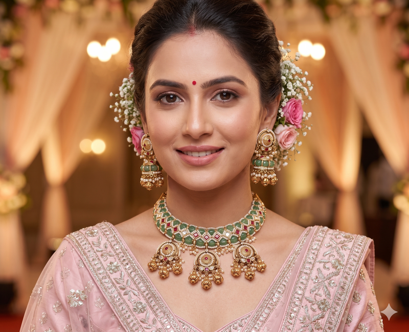 Bridal and Wedding Jewellery Collection by Jija Jewellery – Handcrafted Maharashtrian gold plated bangles, Kolhapuri Saaj necklace, Mundavalya, Mangalsutra and traditional bridal ornaments for Indian weddings