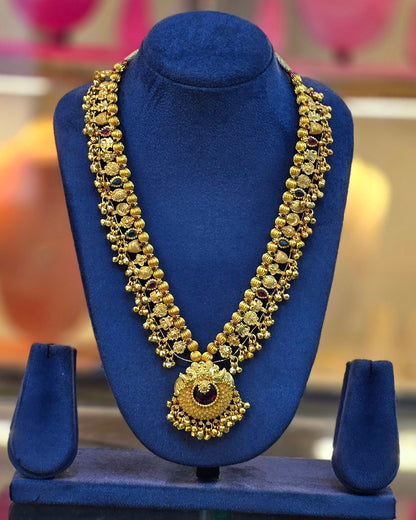 Kolhapuri Saaj – Authentic Maharashtrian Gold Plated Necklace by Jija Jewellery