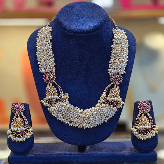 Golden Pearl Symphony Necklace