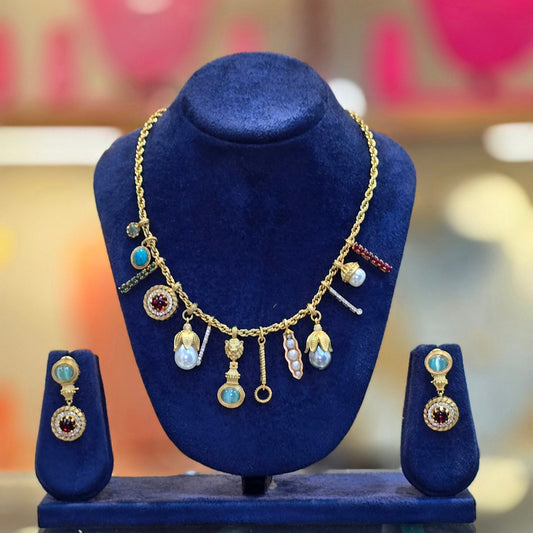 Golden Aura Charm Necklace