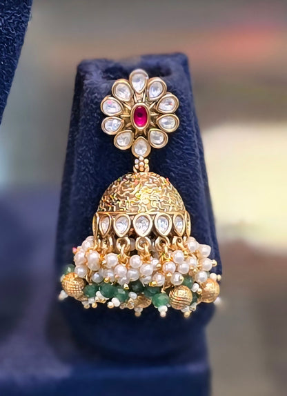 PadmaRatna Choker – Gold Plated Kundan & Pink Gemstone Bridal Ethnic Necklace Set | Festive Wedding Jewellery