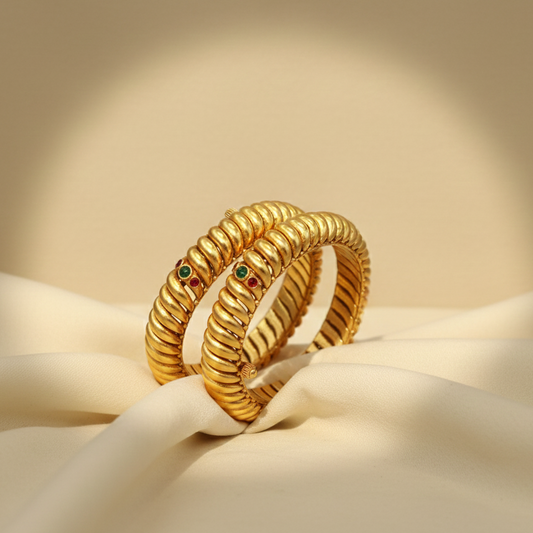 Shindeshahi Suvarna Tode – Gold Plated Maharashtrian Bangles