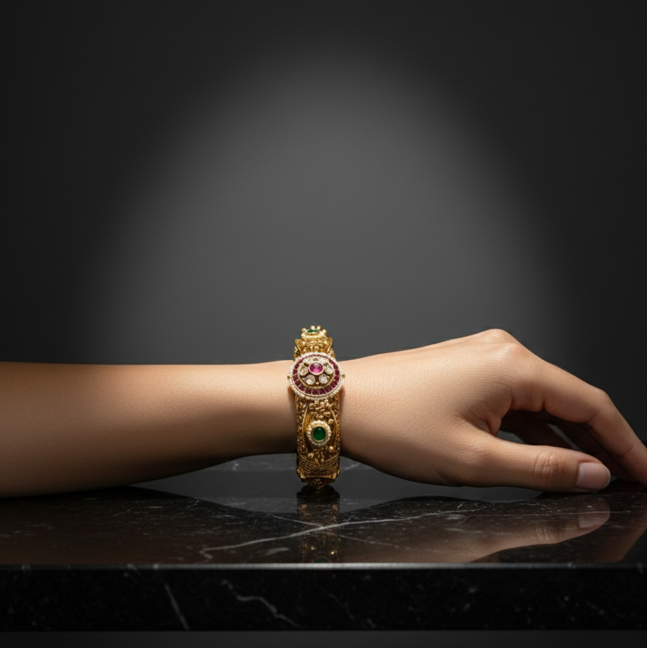 Heritage Glow Kundan Kada