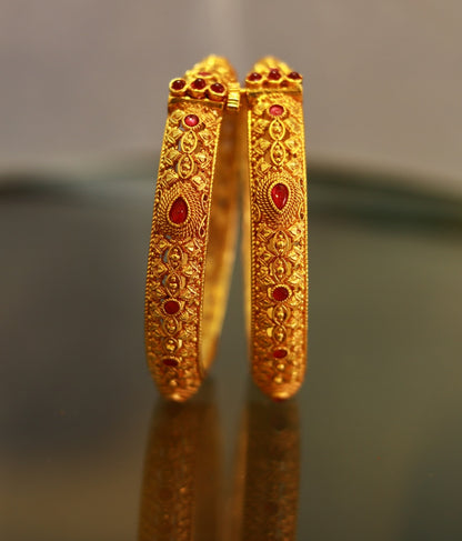 Handcrafted Gold Replica Bangles — Real Gold Look