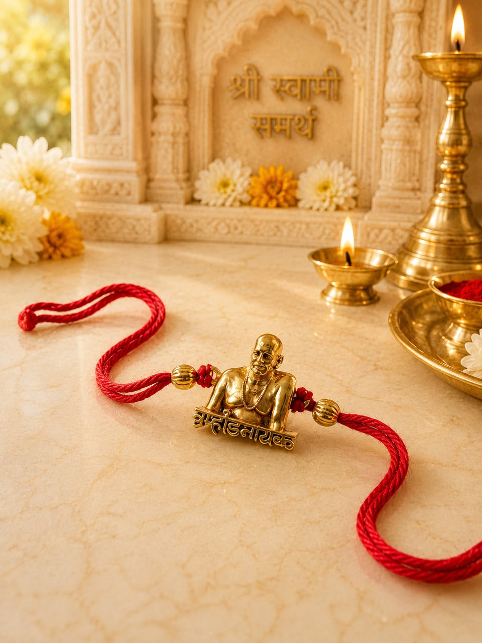 Swami Samarth Bramhandnayak Rakhi – Devotional Rakhi for Brother | Jija Jewels