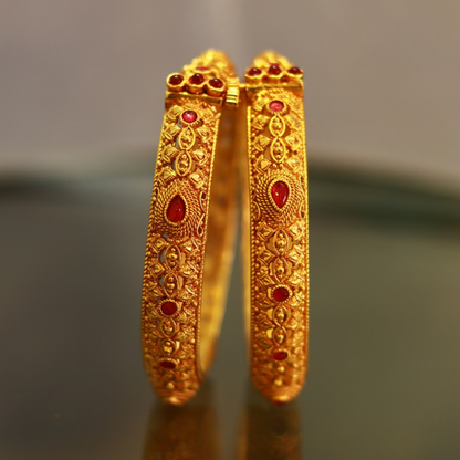 Anti-Tarnish Gold Bangles – Nickel Free Handcrafted in Satara Maharashtra | Jija Jewellery