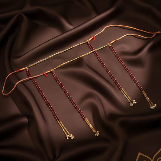 Red Crystal and Pearl Mundavalya