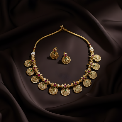 Tanjul Putali Necklace | Traditional Maharashtrian Gold-Plated Jewellery