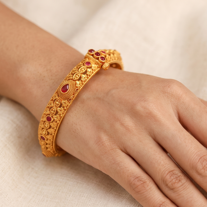 One gram gold look bangles for Diwali, Navratri and festive wear – traditional gold replica bangles