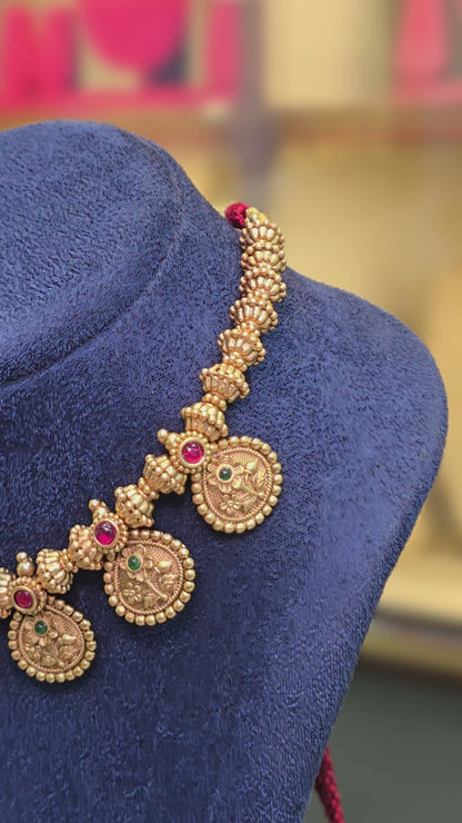 Tanjul Putali Necklace | Traditional Maharashtrian Gold-Plated Jewellery