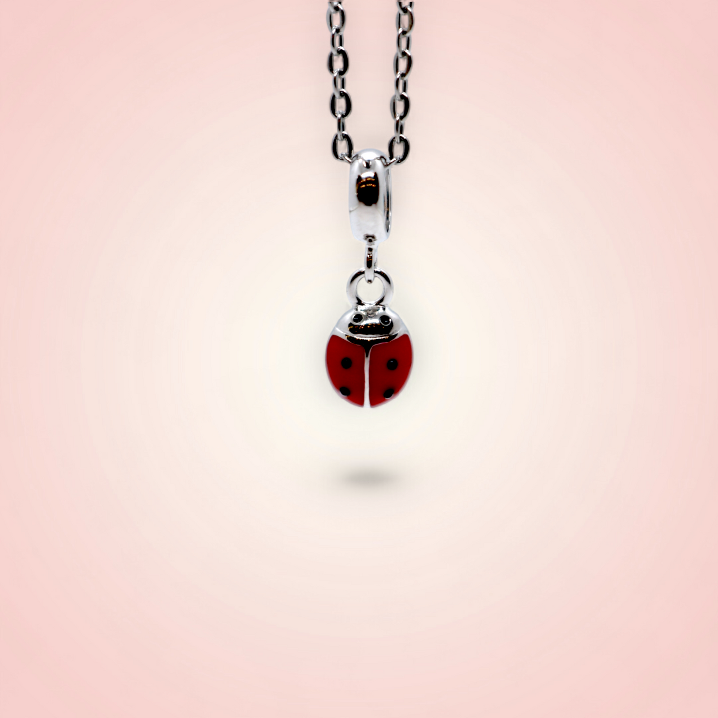 Ladybug Silver Charm Pendent