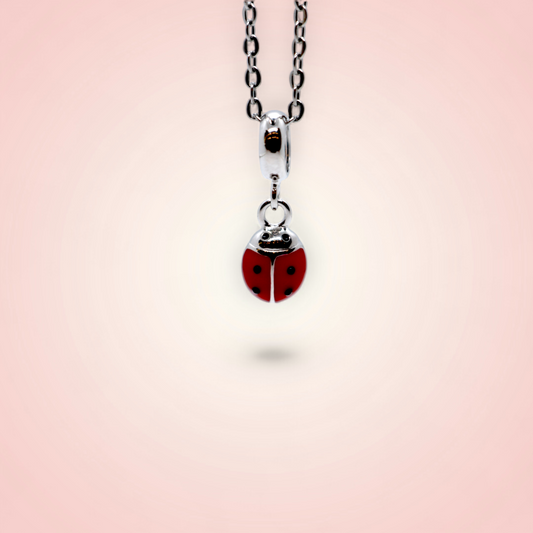 Ladybug Silver Charm Pendent