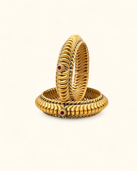 Shindeshahi Suvarna Tode – Gold Plated Maharashtrian Bangles