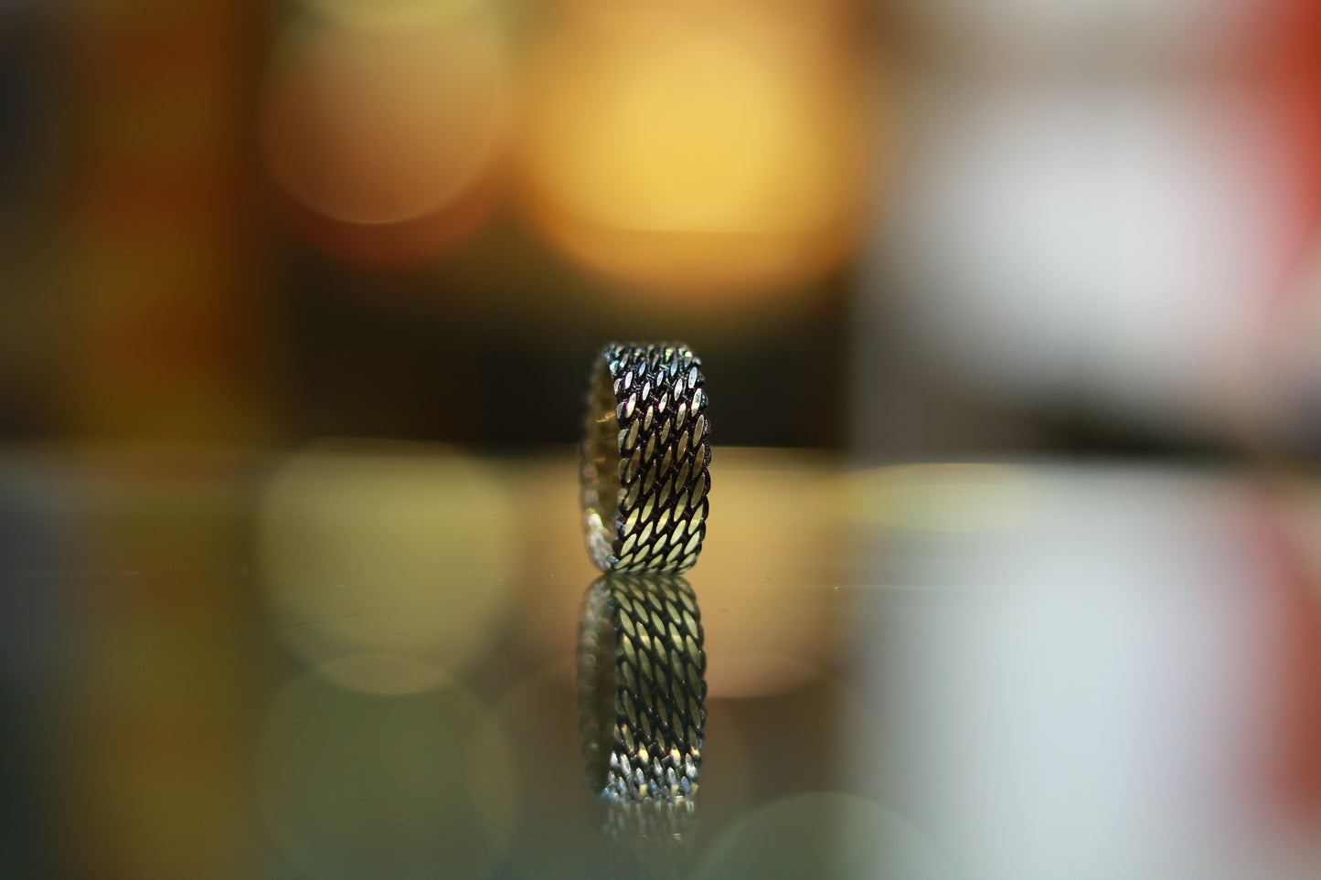 Knitted Silver Band Ring – 92.5 Pure Silver