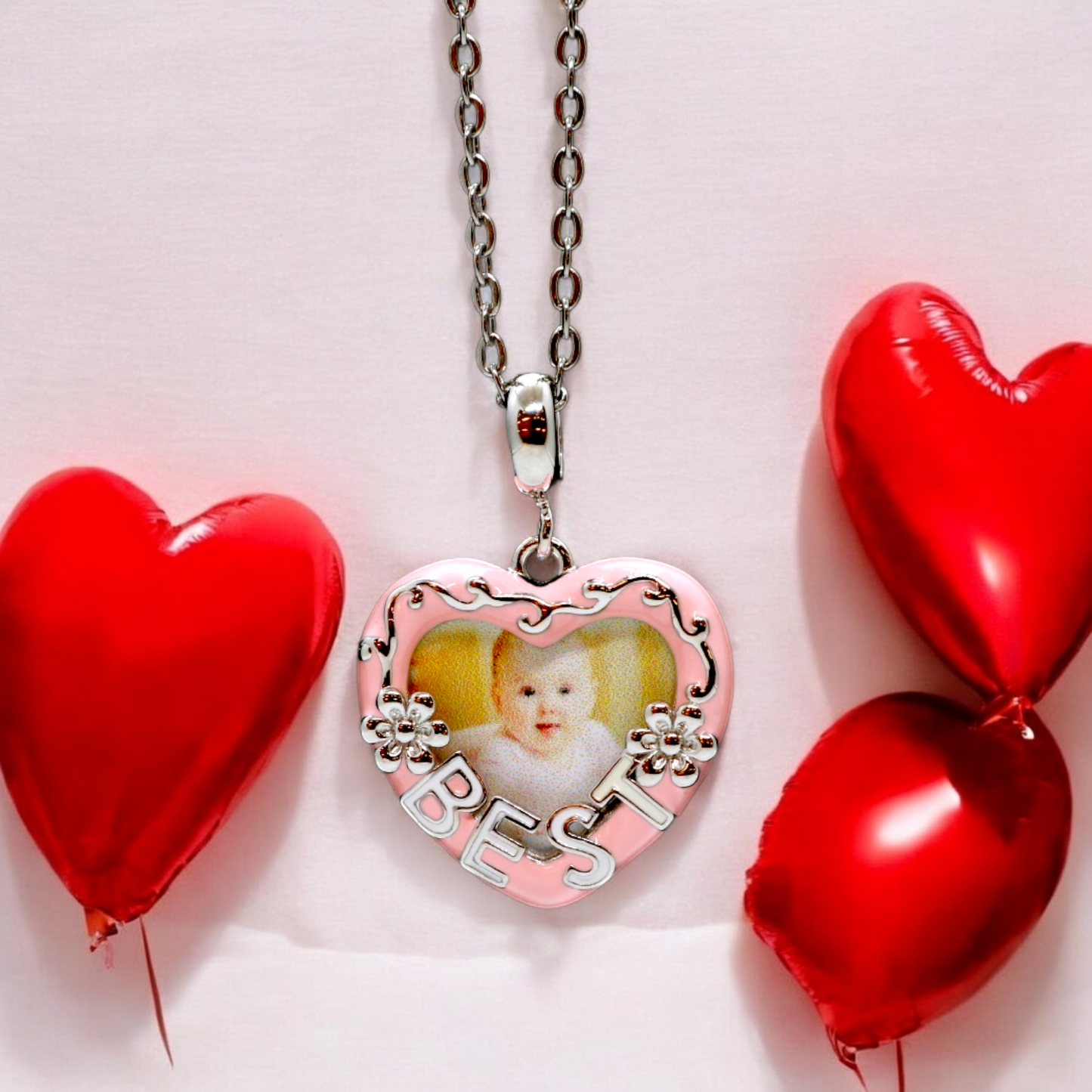 Silver Heart Photo Locket Charm