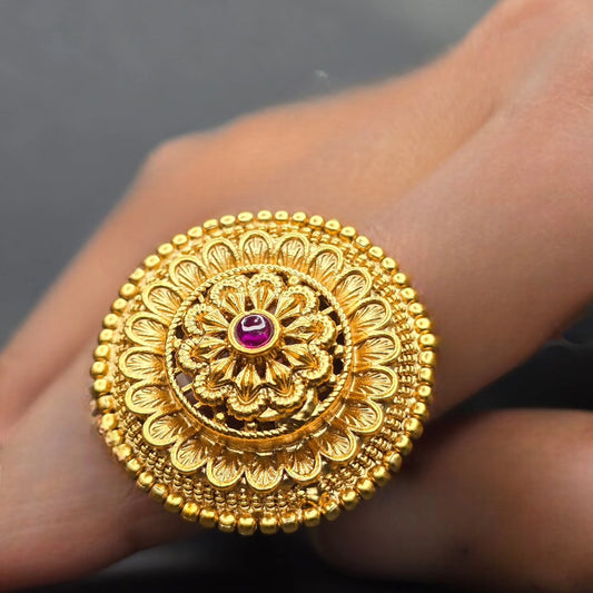 Gold Plated Traditional Finger Ring