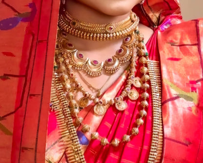 Tanjul Putali Necklace | Traditional Maharashtrian Gold-Plated Jewellery