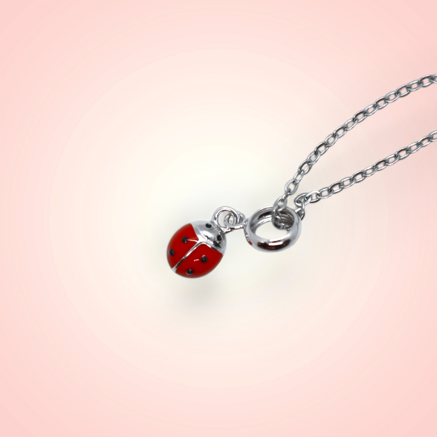 Ladybug Silver Charm Pendent