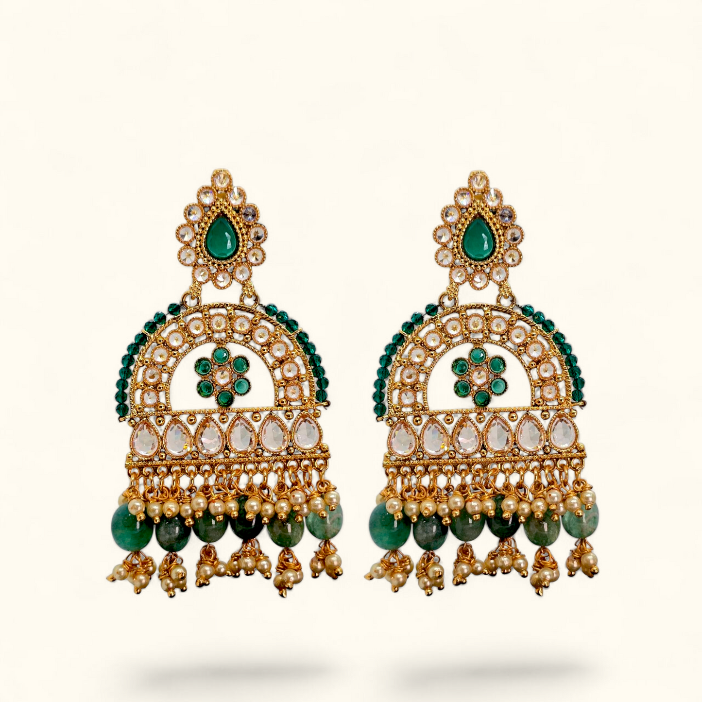 Green Luxe Spark Earrings .