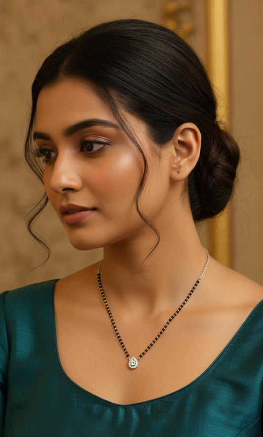 Aura 16" Minimalist 92.5 Pure Silver Mangalsutra