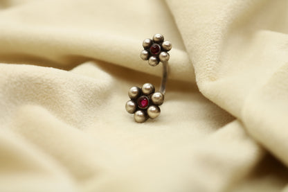 Silver Kudi Finger Ring – 92.5 Pure Sterling Silver | Oxidised Adjustable Ethnic Ring for Women