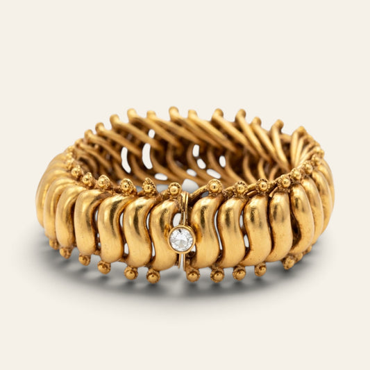 Shindeshahi tode bracelet – gold plated Maharashtrian bracelet for women by Jija Jewellery