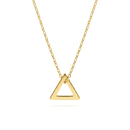 Matching gold-plated triangle stud earrings for office, college and daily wear