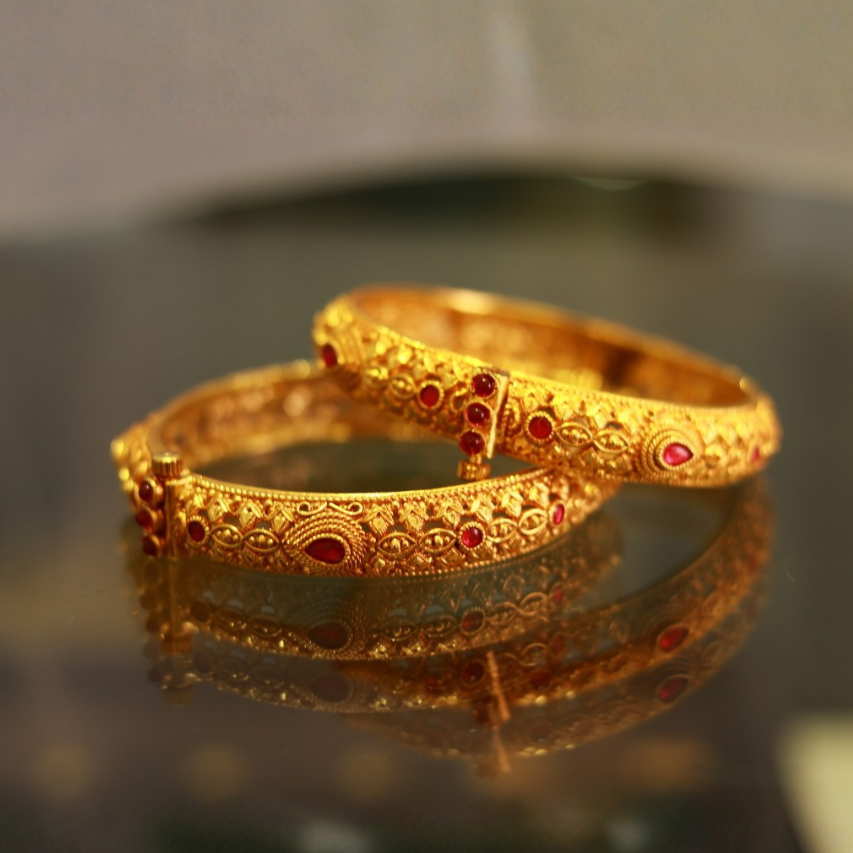 Traditional Gold Replica Bangles – Indian Heritage Jewellery by Jija Jewellery Satara